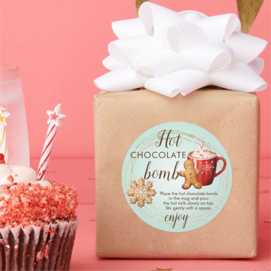 Label van warme chocoladebom (Feest)