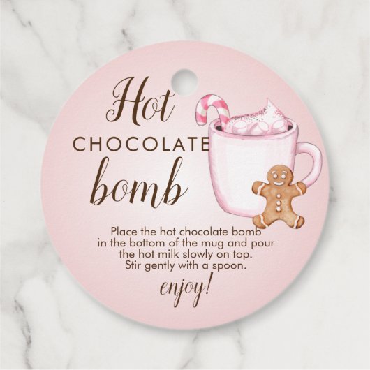 Label van warme chocoladebom (Achterkant)