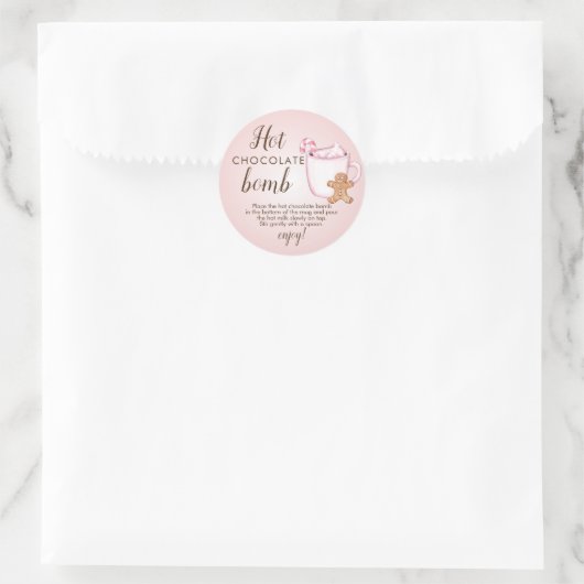 Label van warme chocoladebom (Tas)