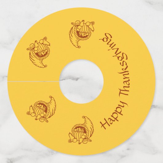 Label van wijnglas - Hoorn van genoeg (Voorkant)