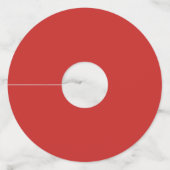 Label van wijnglas - rode harten (Achterkant)