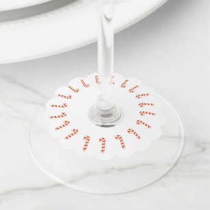 Label van wijnglas - Rode snoeprietjes