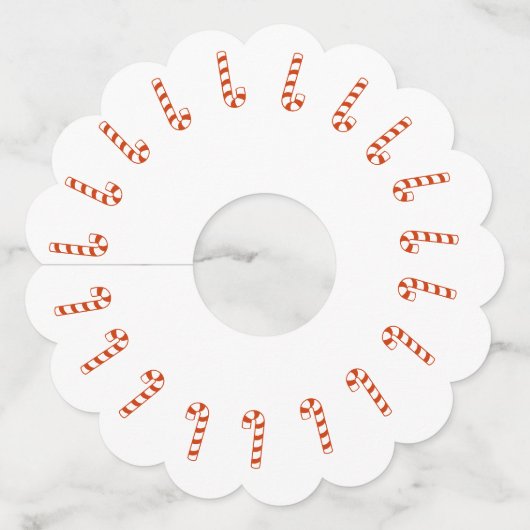 Label van wijnglas - Rode snoeprietjes (Voorkant)