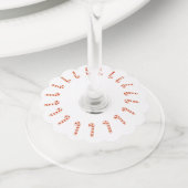 Label van wijnglas - Rode snoeprietjes (Dichtbij)