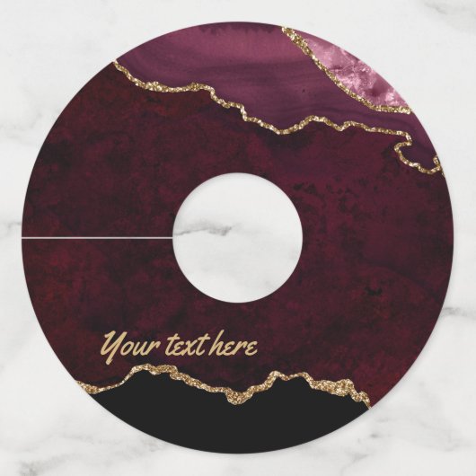 Label van wit en Roos goudgaas (Voorkant)