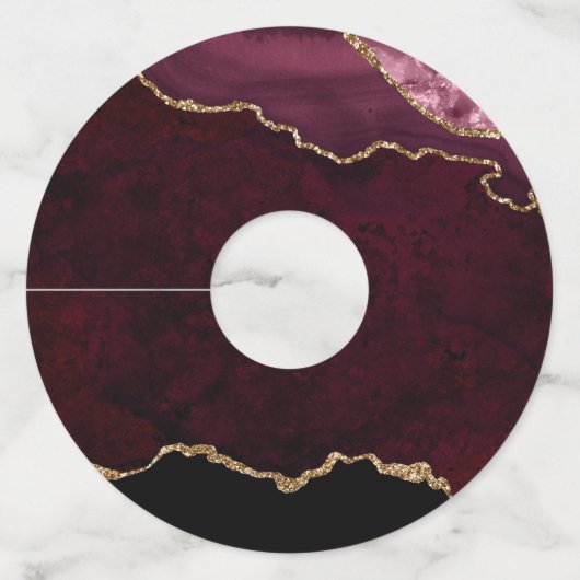 Label van wit en Roos goudgaas (Achterkant)