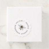 Label van witte honingbijen, gescand Apiary Produc (In situ)