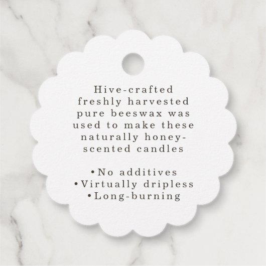 Label van witte honingbijen, gescand Apiary Produc (Achterkant)