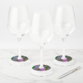 Label van zure marmer-wijn (Set)