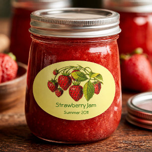 Label verse aardbeienjam