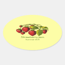 Label verse aardbeienjam
