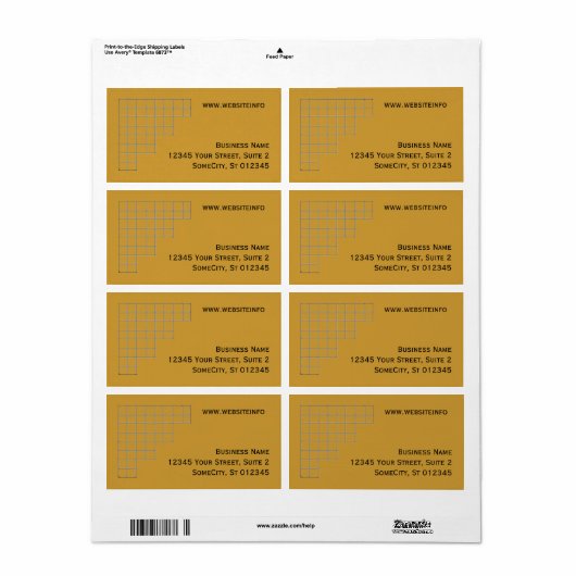 Label - verzending - raster (Full Sheet)