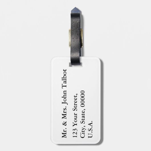 Label Vintage illustratie afvoergereedschap Bagagelabel (Achterkant verticaal)