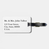 Label Vintage illustratie afvoergereedschap Bagagelabel (Achterkant horizontaal)