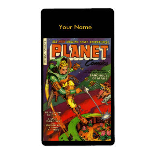 Label Vintage Retro Stripboek Cover