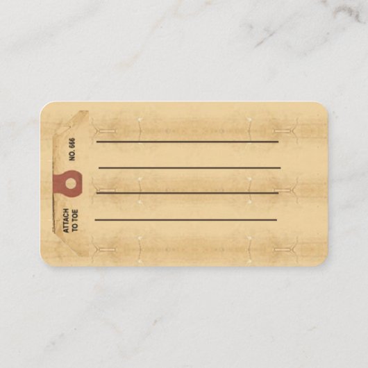 Label visitekaartje (Achterkant)