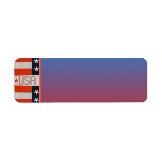 Label Vlag retouradres VS (Voorkant)