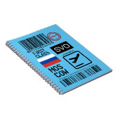 Label vliegreizen Moskou Notitieboek (Rechterzijde)