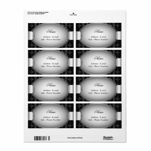 Label vlinder Abstracte stof (Full Sheet)