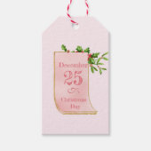  Label voor agenda en Holly Gift Cadeaulabel (Voorkant)