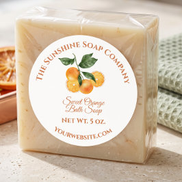 Label voor bad- en lichaamsproducten - Sinaasappel