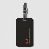 Label voor Bagage/Luggage tag black Bagagelabel (Voorkant (verticaal))