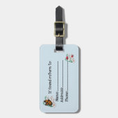 Label voor bagage met bloementuin bagagelabel (Voorkant verticaal)