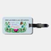 Label voor bagage met bloementuin bagagelabel (Achterkant horizontaal)