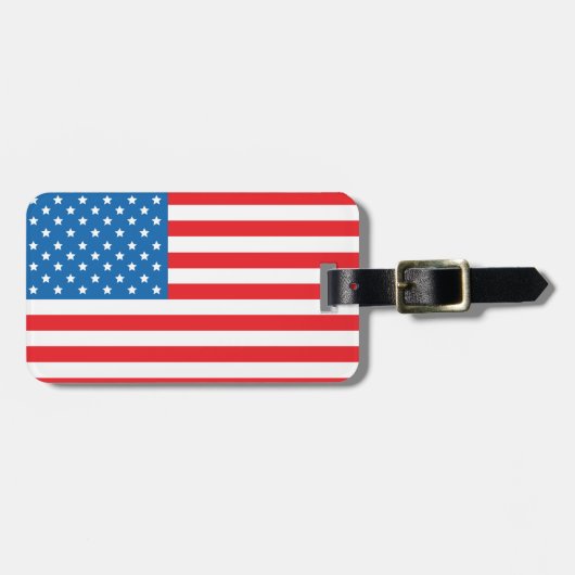 LABEL voor bagage onder Amerikaanse vlag Bagagelabel (Voorkant horizontaal)