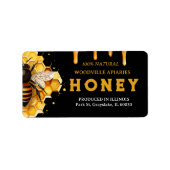 Label voor bijenhouderijcontainer met honing (Voorkant)