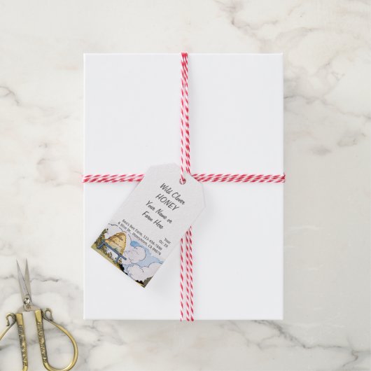 Label voor  bijenkorven voor honing cadeaulabel (Met Touw)