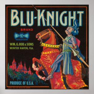  label voor Blu Knight Poster