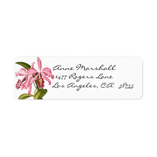 label voor botanische orchideeën (Voorkant)