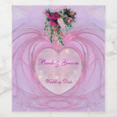 Label voor bruiloft wijn etiket (Enkel label)