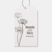 Label voor bruine bruine bruine bruine bruiloft cadeaulabel (Voorkant)