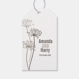 Label voor bruine bruine bruine bruine bruiloft cadeaulabel