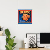 label voor bulledog-merk poster (Thuiskantoor)
