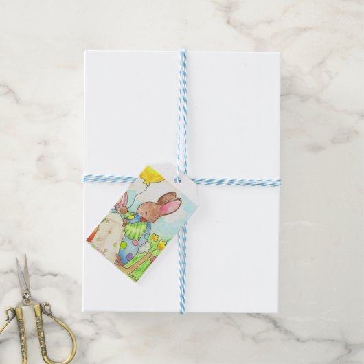 Label voor cadeau voor party Bunny Cadeaulabel (Met Touw)