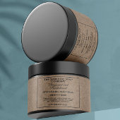 Label voor cosmetica pot in vintage kraftpapier st waterfles etiket