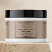 Label voor cosmetica pot in vintage kraftpapier st waterfles etiket