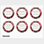 Label voor cranberry-saus kerst rond product (Vel)