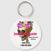 Label voor de schedelbagage sleutelhanger (Voorkant)