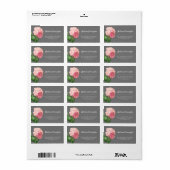  label voor de ventilatorterugzendadres Hydrangea (Full Sheet)