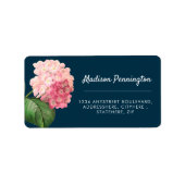  label voor de ventilatorterugzendadres Hydrangea (Voorkant)