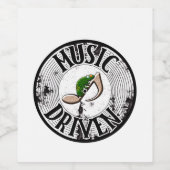 Label voor door muziek aangedreven wijn wijn etiket (Enkel label)
