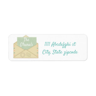 label voor envelop en retourbrief