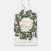 Label voor feestdagen met prettige feestdagen en f cadeaulabel (Voorkant)