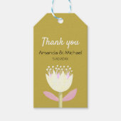 Label voor Floral Wedding Cadeaulabel (Voorkant)