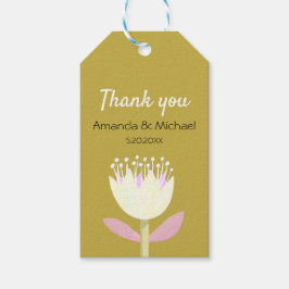Label voor Floral Wedding Cadeaulabel