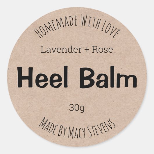 label voor gebarsten hiel salve balsem (Voorkant)